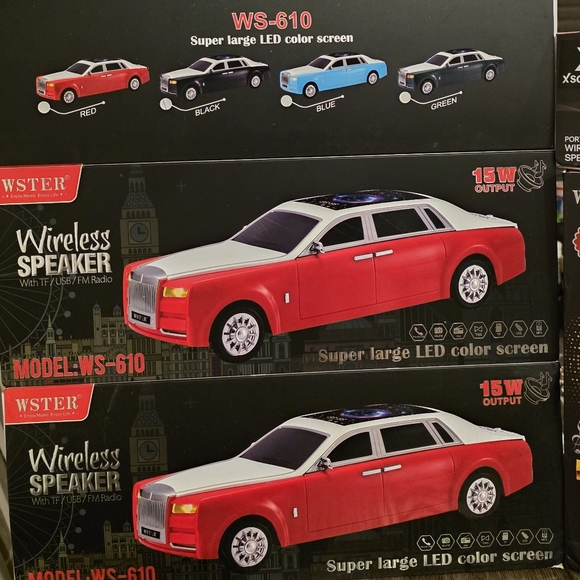WSTER WS-610 Luxury Sedan Bluetooth Speaker - Radio - Lights Up - Picture 6 of 6